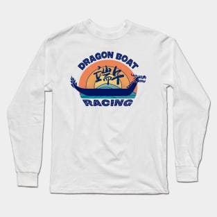 Dragon Boat Paddling Retro Look Long Sleeve T-Shirt